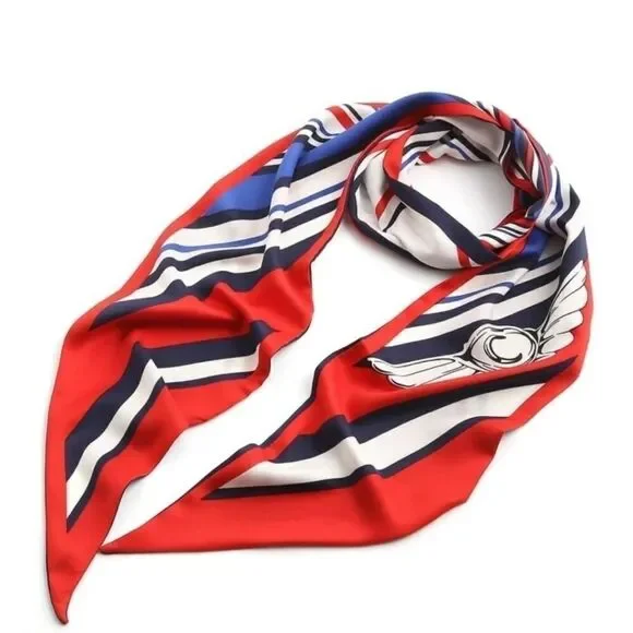 Striped  print  skinny  scarf - Picture 2 of 8